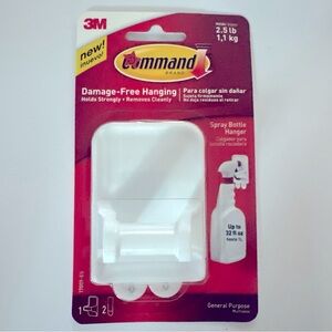 Command White Spray Bottle Hanger